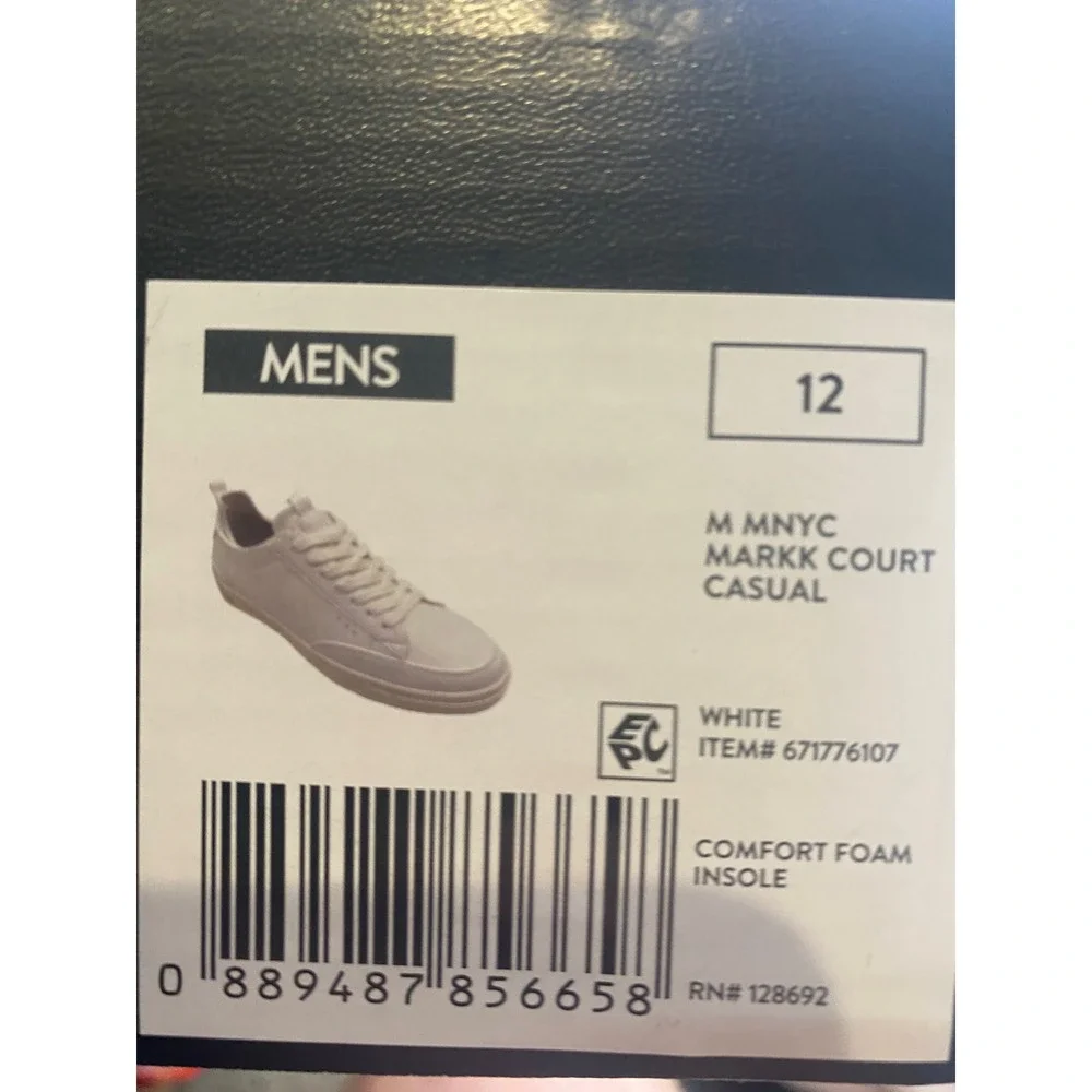 Madden NYC Markk Court Casual Mens White Sneakers Size 12 Low Top Trainers NEW